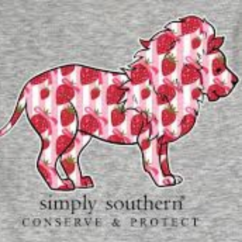 Strawberry Lion Tracker Simply Southern Shirt - Picture 4 of 4